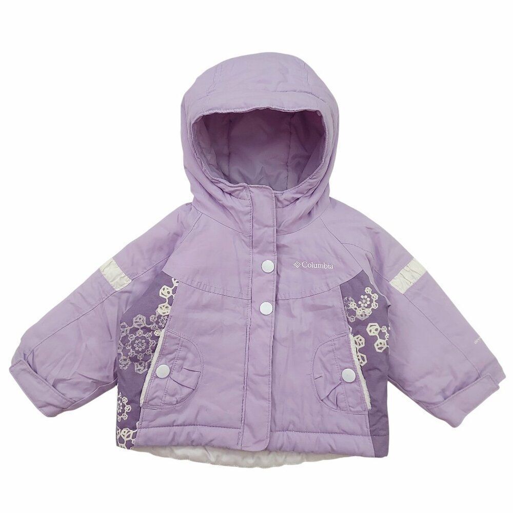 Columbia Omni-shield Hooded Jacket Baby 18 Months Lilac Full Zip Water Resistant